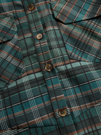 Plaid Maxi Dress for Women - Lapel, Single-Breasted, Casual Style