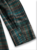 Plaid Maxi Dress for Women - Lapel, Single-Breasted, Casual Style