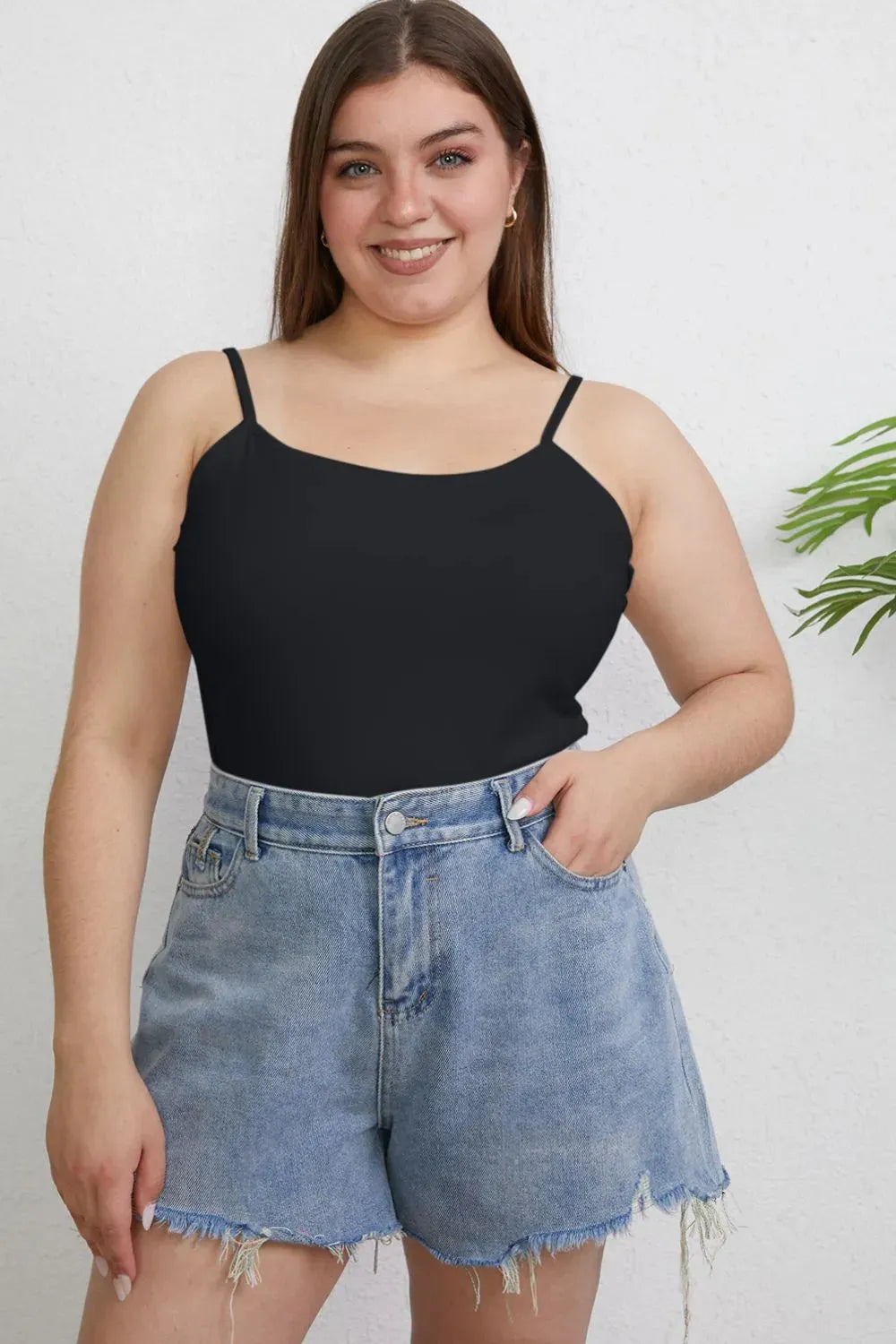 Basic Bae Full Size Round Neck Slim Cami Plus Size