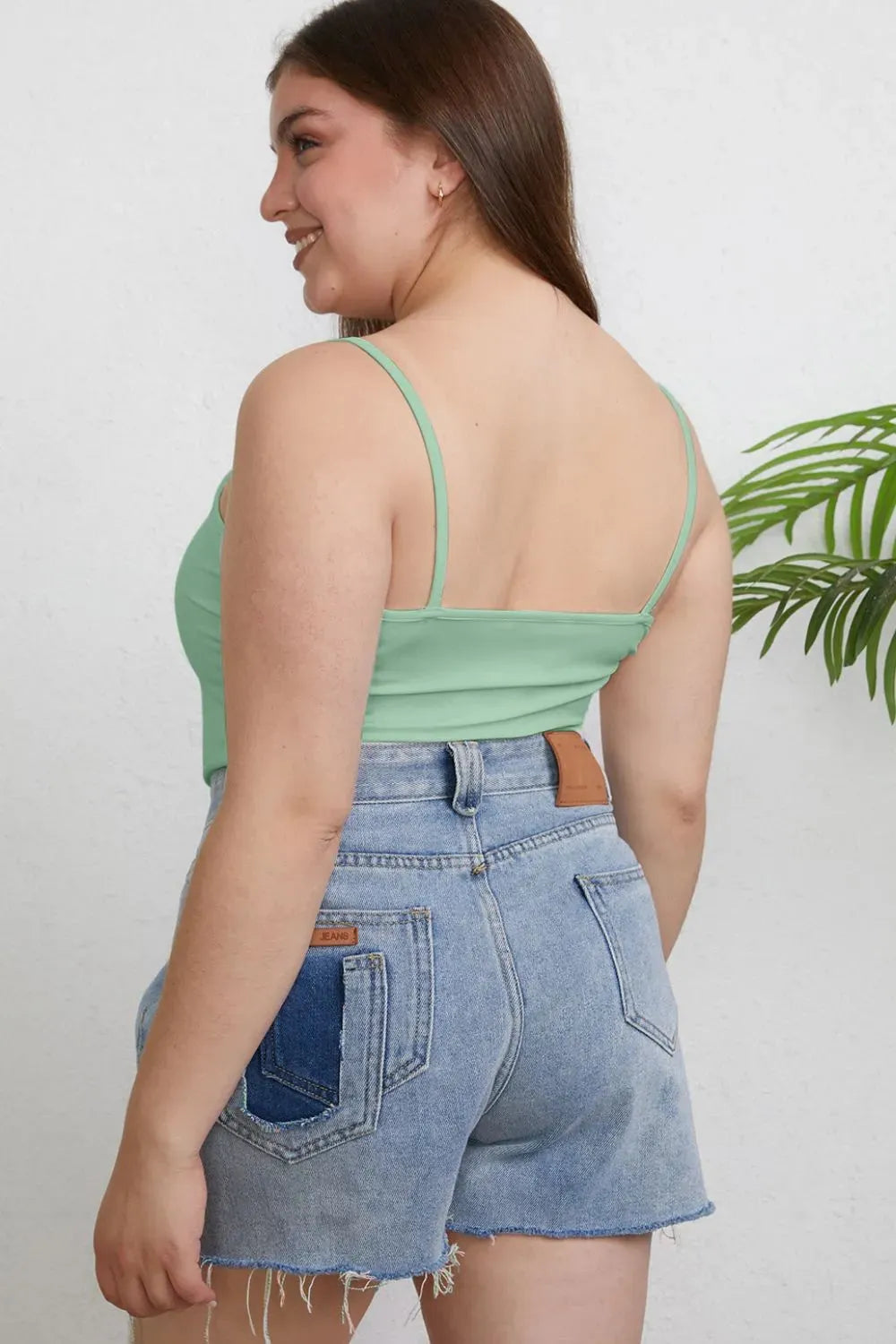 Basic Bae Full Size Round Neck Slim Cami Plus Size
