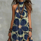 Boho Maxi Sundress with Vintage Patchwork Design for Spring Parties