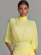 Bright Yellow Maxi Dress for Women | Comfortable Blended Fabric | Casual Wear