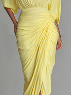 Bright Yellow Maxi Dress for Women | Comfortable Blended Fabric | Casual Wear