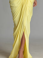 Bright Yellow Maxi Dress for Women | Comfortable Blended Fabric | Casual Wear