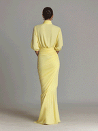 Bright Yellow Maxi Dress for Women | Comfortable Blended Fabric | Casual Wear