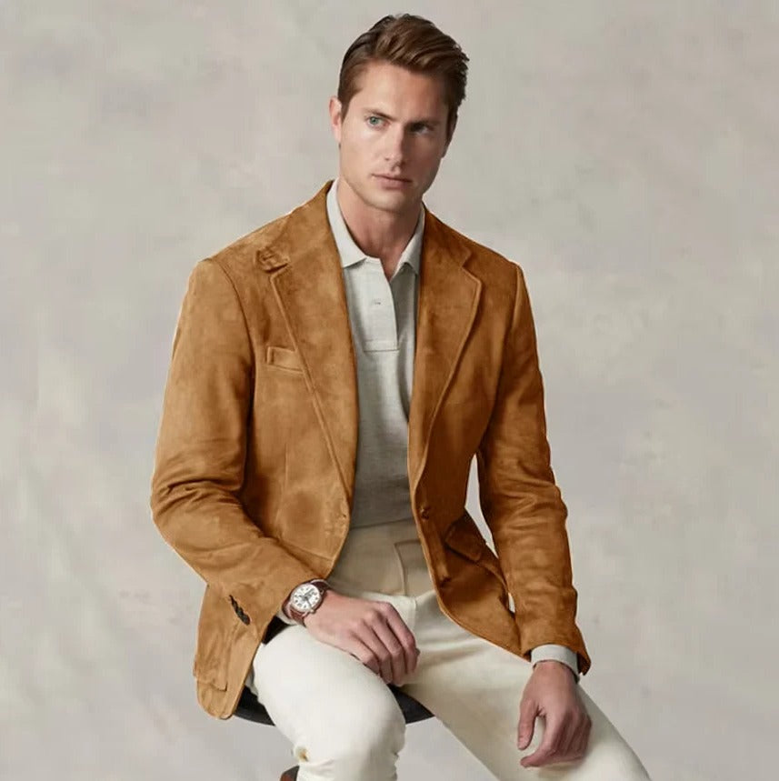 Men's Tailored Business Blazer - Structured Formal Jacket for Smart Casual Wear