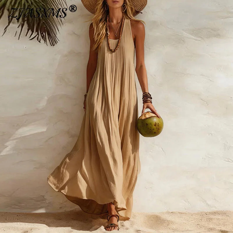 Boho Maxi Dress for Women | Flowy Summer Beach Dress in Lightweight Fabric