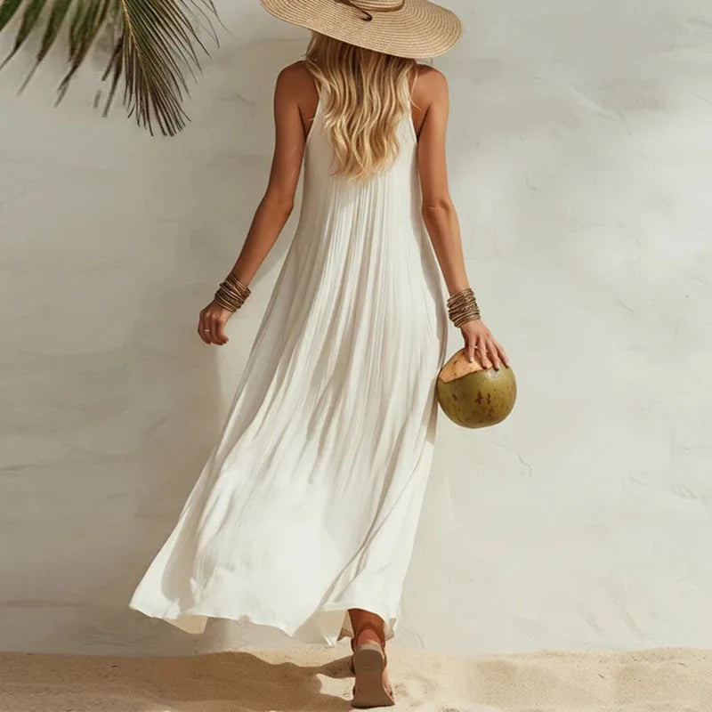 Boho Maxi Dress for Women | Flowy Summer Beach Dress in Lightweight Fabric