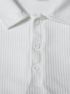 Cotton Striped Long Sleeve Polo Shirt for Men - Casual Wear
