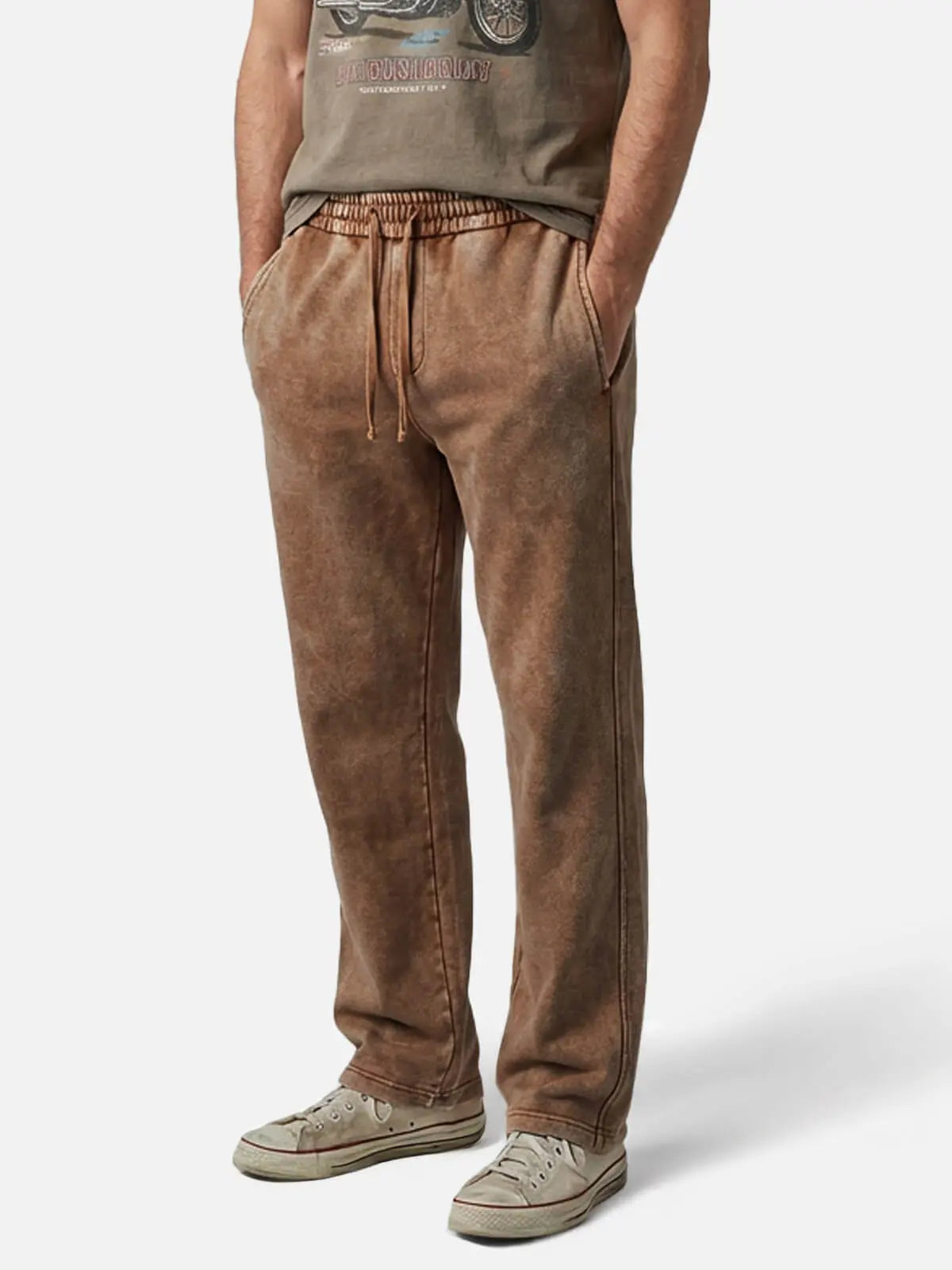 Vintage Washed Cotton Sweatpants | Relaxed Fit | Casual Loungewear