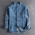 Washed Cotton Denim Overshirt for Spring – Classic Casual Shirt