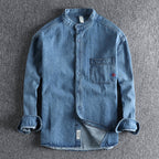 Washed Cotton Denim Overshirt for Spring – Classic Casual Shirt
