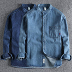 Washed Cotton Denim Overshirt for Spring – Classic Casual Shirt