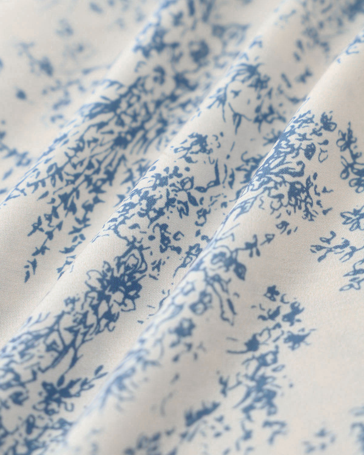 Floral Midi Dress for Women - White and Blue, Wide Strap, Casual Summer Wear