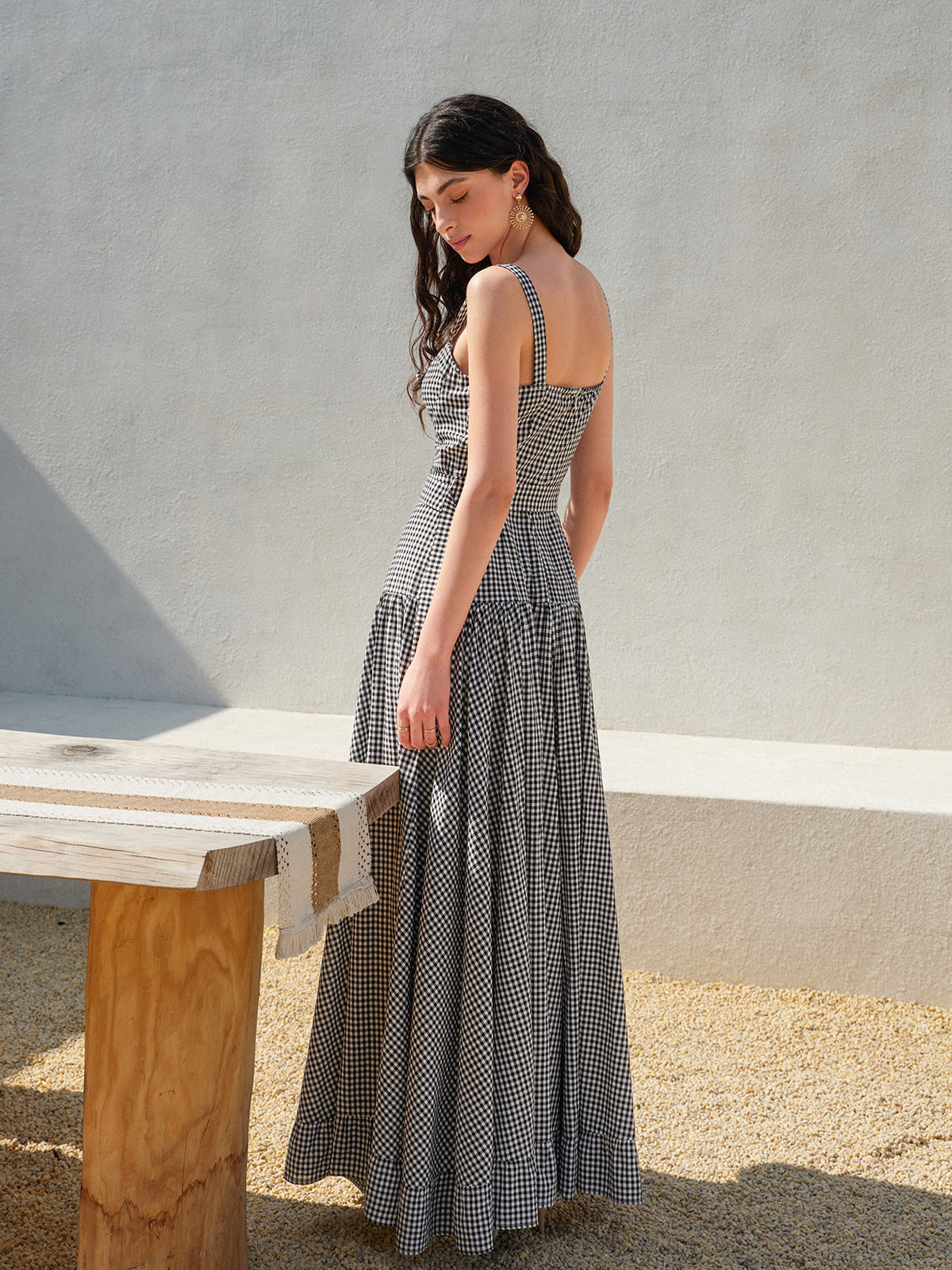 Cotton Maxi Dress for Women - Sleeveless Belted Casual Dress for Vacation & Parties