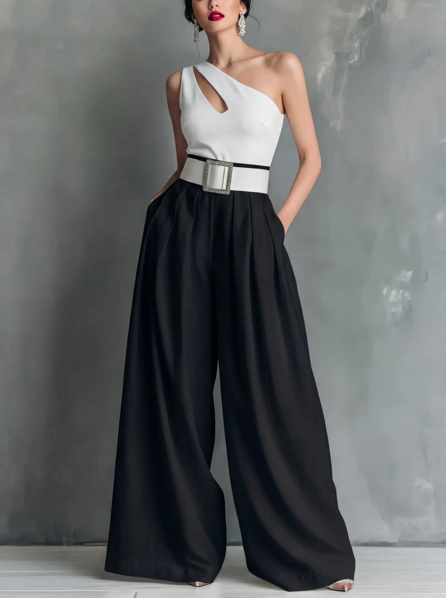 High Waisted Wide Leg Pants for Women - Loose Fit Casual Summer Trousers