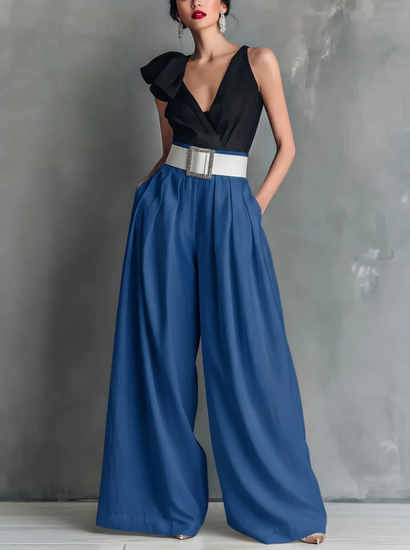 High Waisted Wide Leg Pants for Women - Loose Fit Casual Summer Trousers