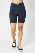 Judy Blue Full Size High Waist Tummy Control Bermuda Shorts
