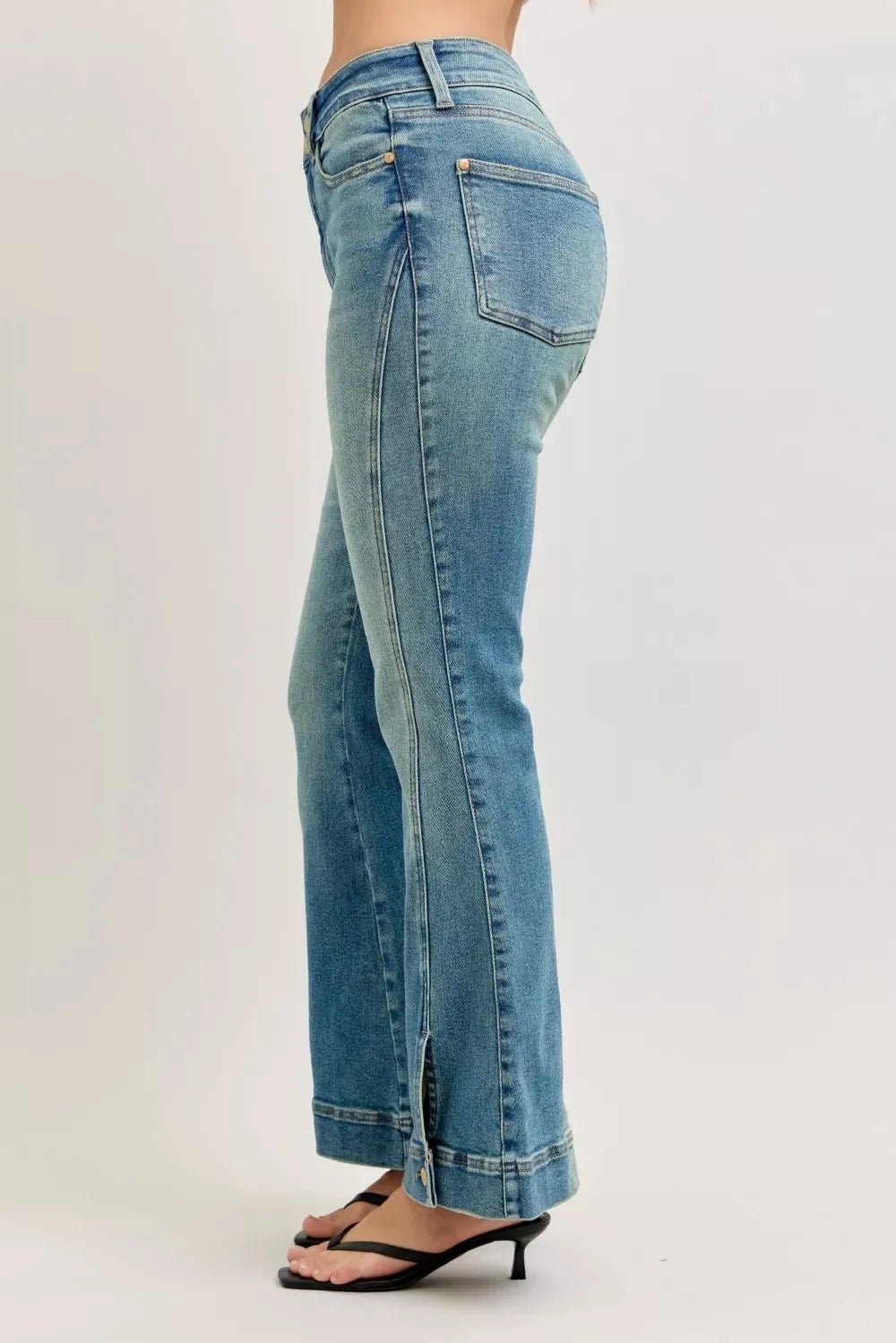 Judy Blue High Waist Vintage Wash Flare Jeans
