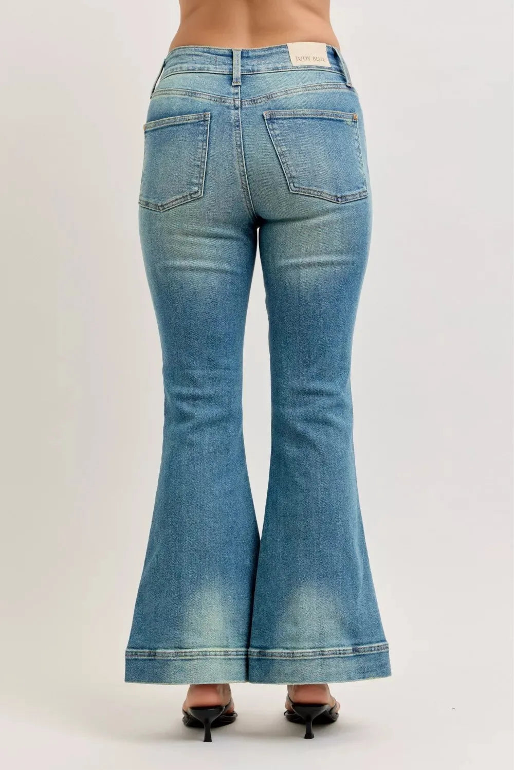 Judy Blue High Waist Vintage Wash Flare Jeans