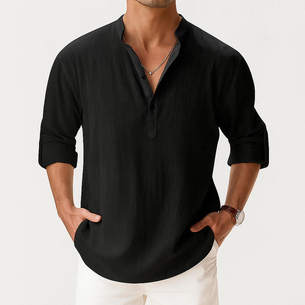 Lightweight Breathable Popover Shirt for Casual Wear - Versatile Design