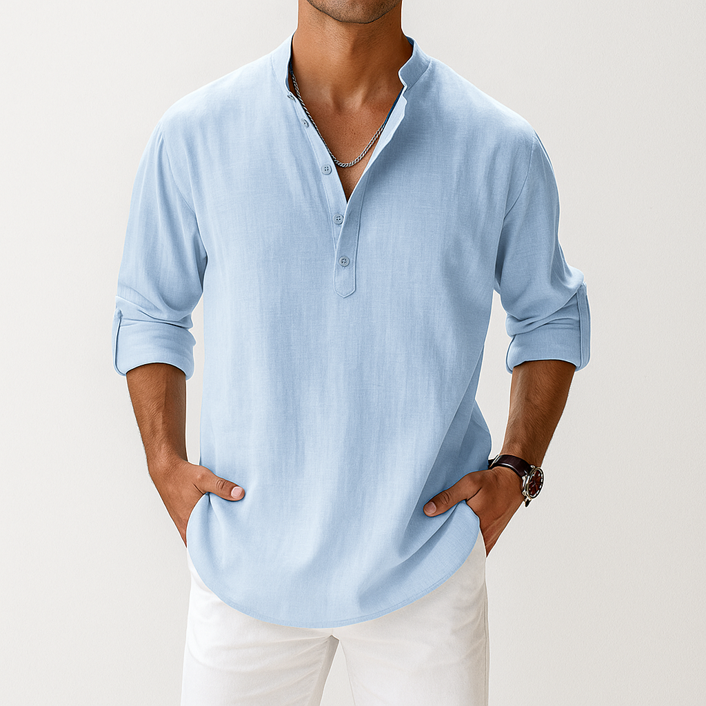 Lightweight Breathable Popover Shirt for Casual Wear - Versatile Design