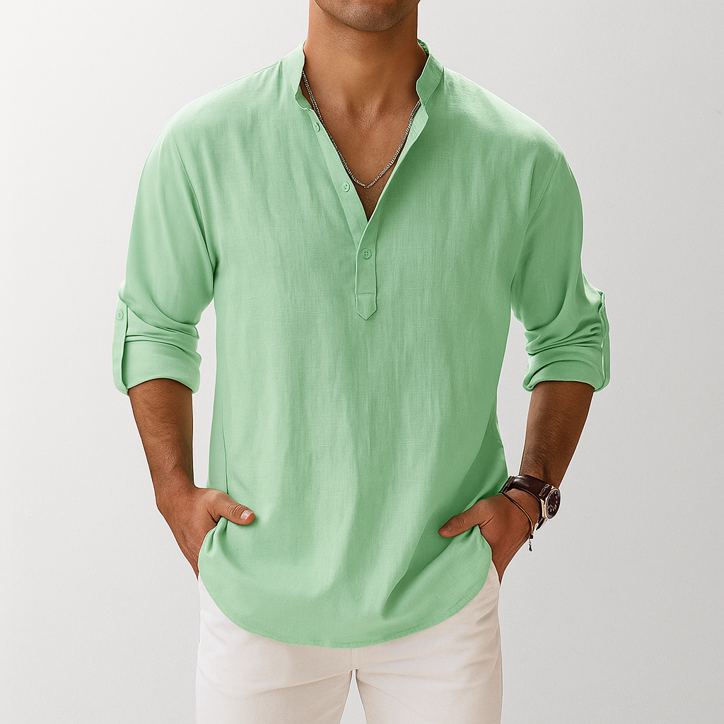 Lightweight Breathable Popover Shirt for Casual Wear - Versatile Design