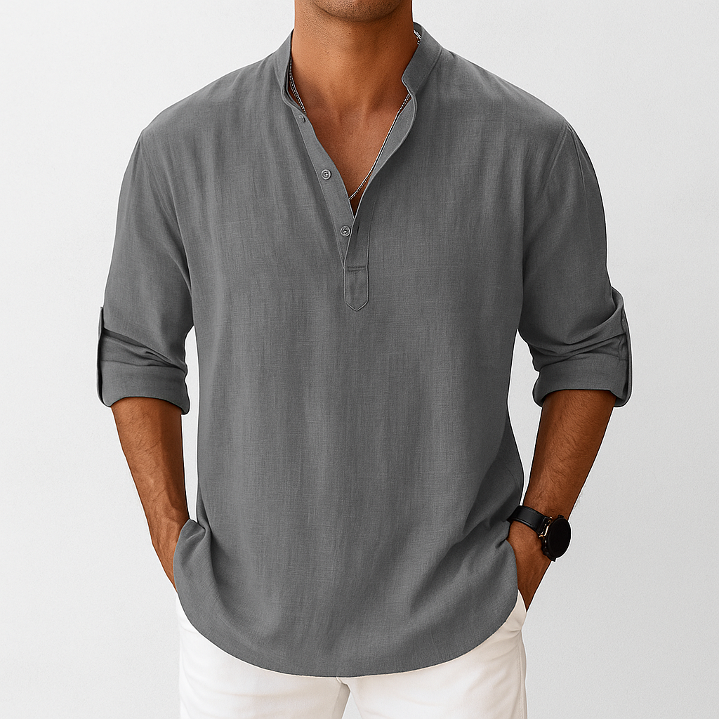 Lightweight Breathable Popover Shirt for Casual Wear - Versatile Design