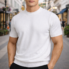 Lightweight Cashmere T-Shirt for Men | Soft Casual Wear Top