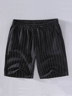 Linen Blend Men's Casual Shorts - Lightweight Breathable Summer Relaxed Fit