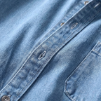 Men's Denim Shirt - Long Sleeve Cotton Button-Up - Casual Wear