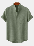 Men's Cotton-Blend Casual Shirt - Comfortable Everyday Wear for All Seasons