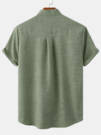 Men's Cotton-Blend Casual Shirt - Comfortable Everyday Wear for All Seasons
