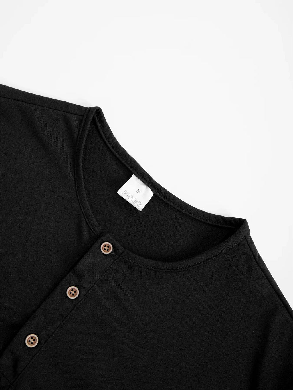Men's Cotton Long Sleeve Henley Shirt - Lightweight Casual Pullover - Three Button