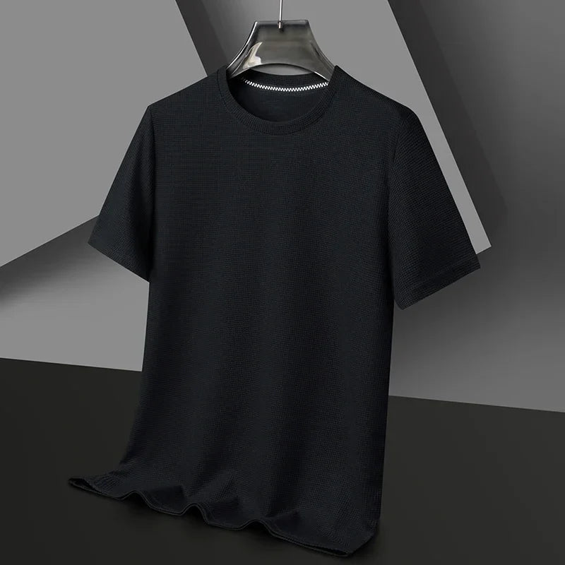 Men's Brown Cotton Crew Neck T-Shirt - Soft Short Sleeve Casual Tee