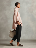 Pink Bohemian Two-Piece Suit with Tie Pockets - Women's Straight-Leg Outfit