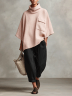Pink Bohemian Two-Piece Suit with Tie Pockets - Women's Straight-Leg Outfit