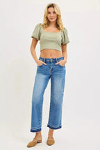 RISEN Full Size Slouchy Cropped Boyfriend Jeans Plus Size