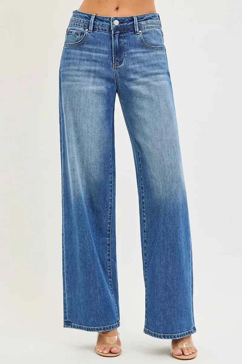 RISEN Slouchy Baggy Jeans with Pockets