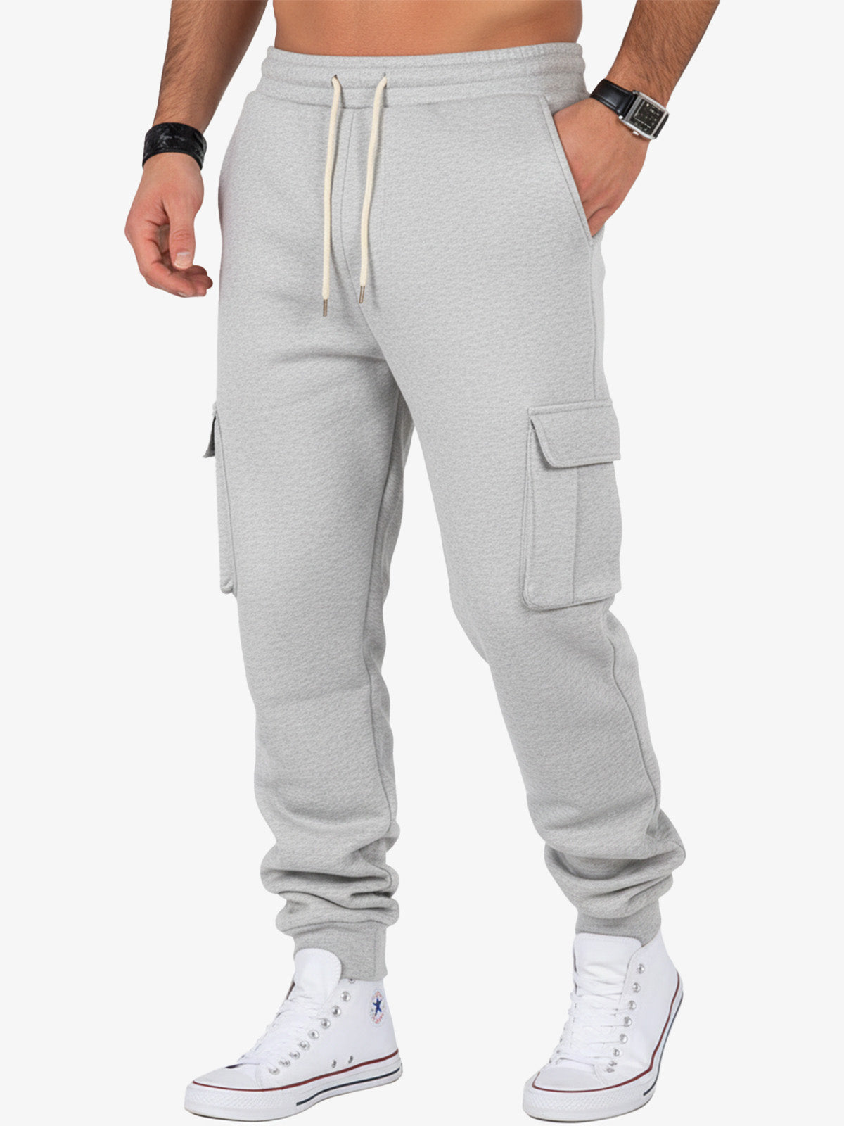 Relaxed Fit Cargo Jogger Pants for Men | Comfortable Cotton Blend | Casual Wear