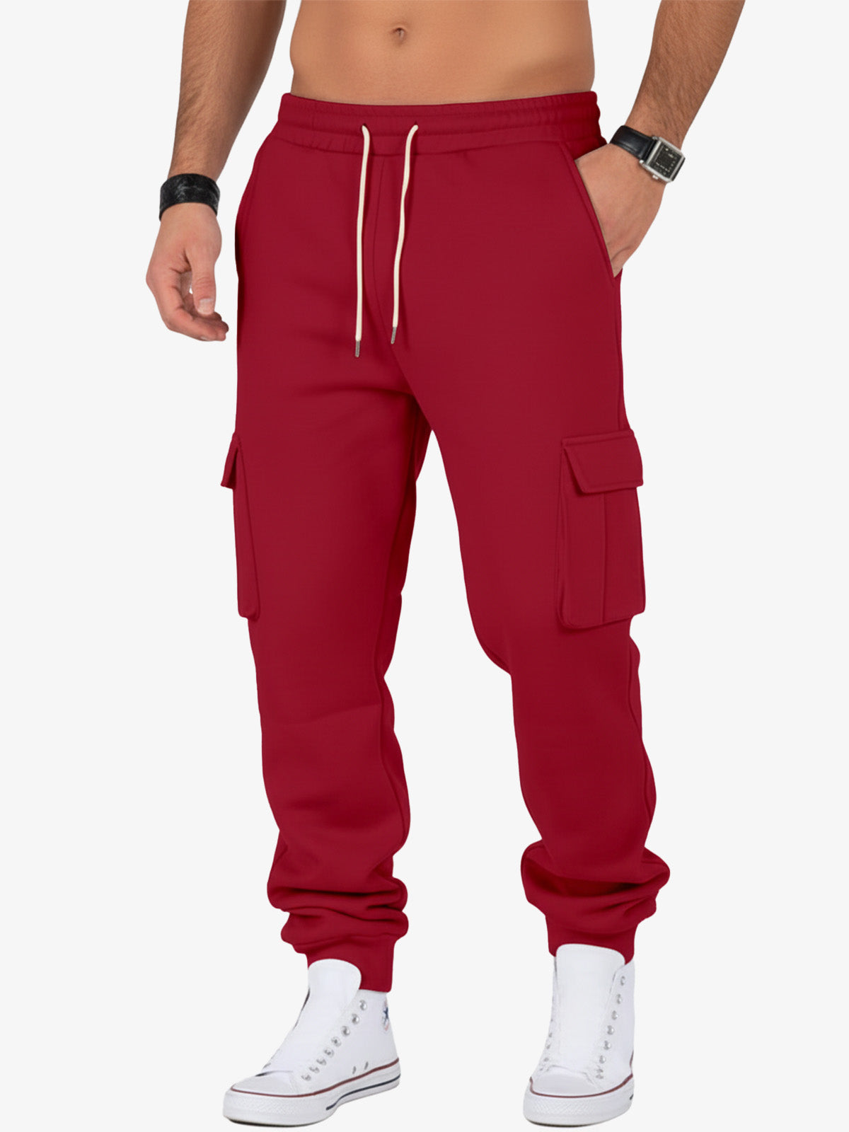 Relaxed Fit Cargo Jogger Pants for Men | Comfortable Cotton Blend | Casual Wear