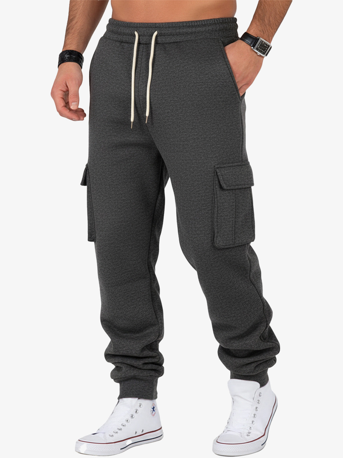Relaxed Fit Cargo Jogger Pants for Men | Comfortable Cotton Blend | Casual Wear