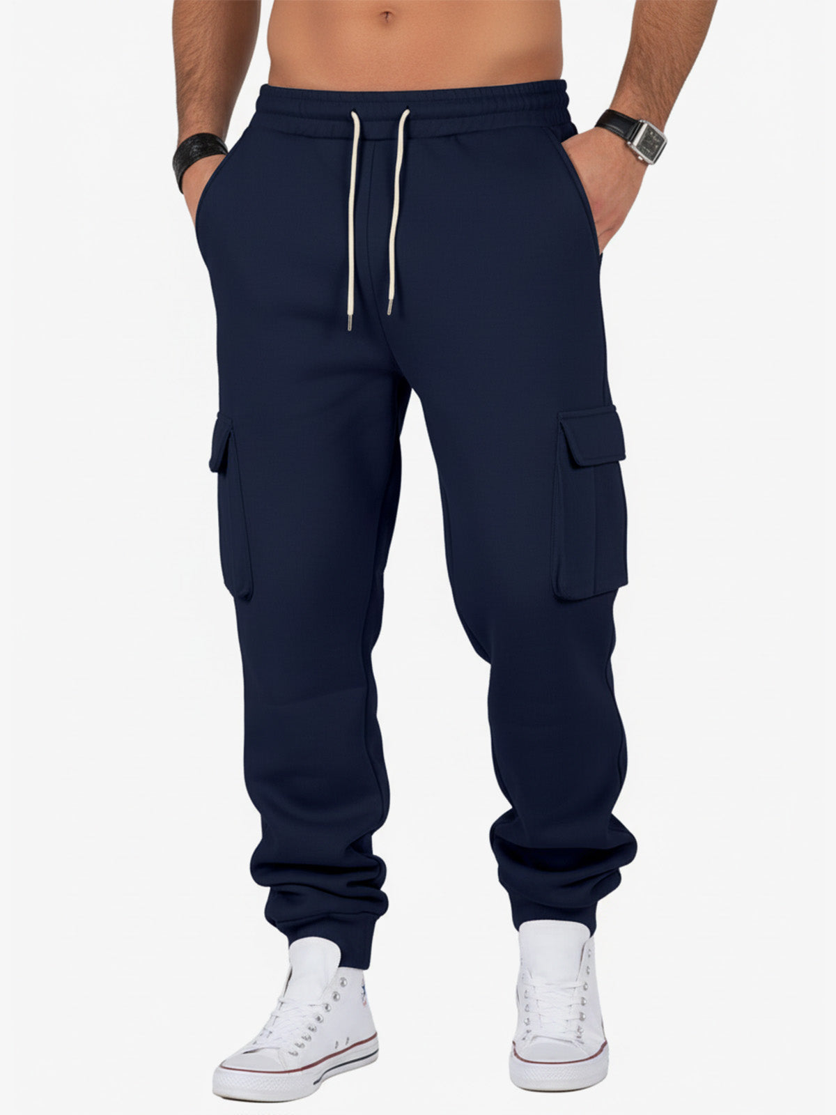 Relaxed Fit Cargo Jogger Pants for Men | Comfortable Cotton Blend | Casual Wear