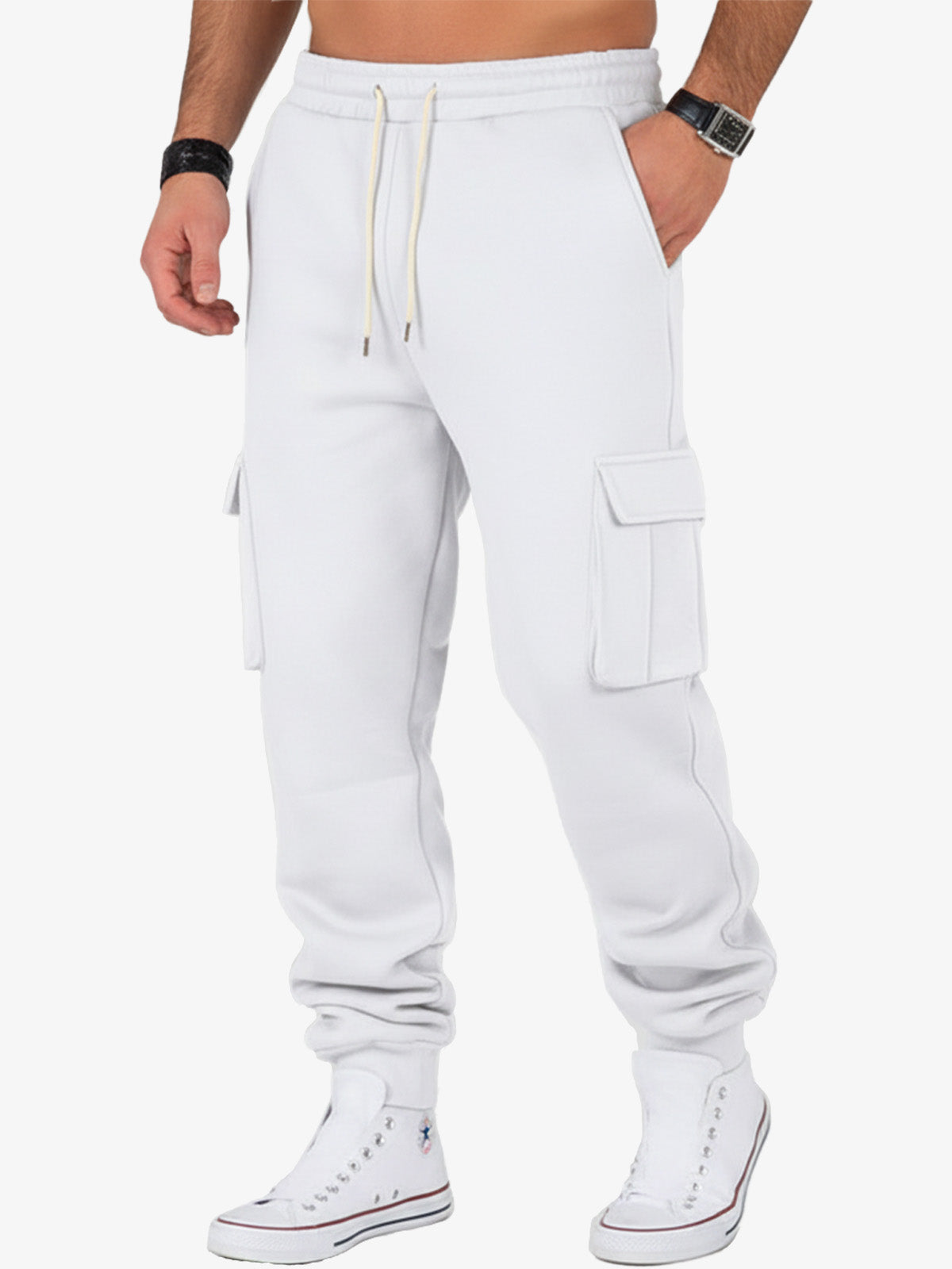 Relaxed Fit Cargo Jogger Pants for Men | Comfortable Cotton Blend | Casual Wear