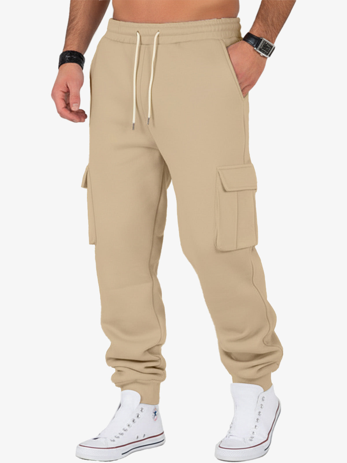 Relaxed Fit Cargo Jogger Pants for Men | Comfortable Cotton Blend | Casual Wear