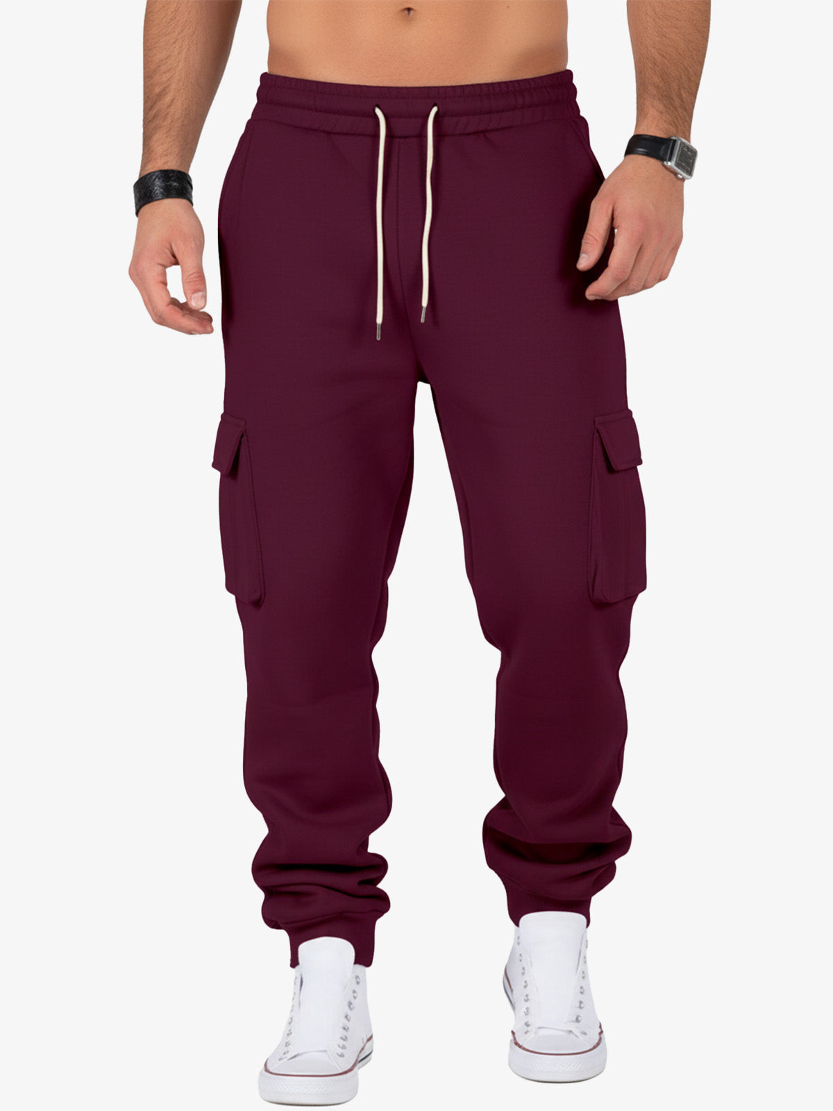 Relaxed Fit Cargo Jogger Pants for Men | Comfortable Cotton Blend | Casual Wear