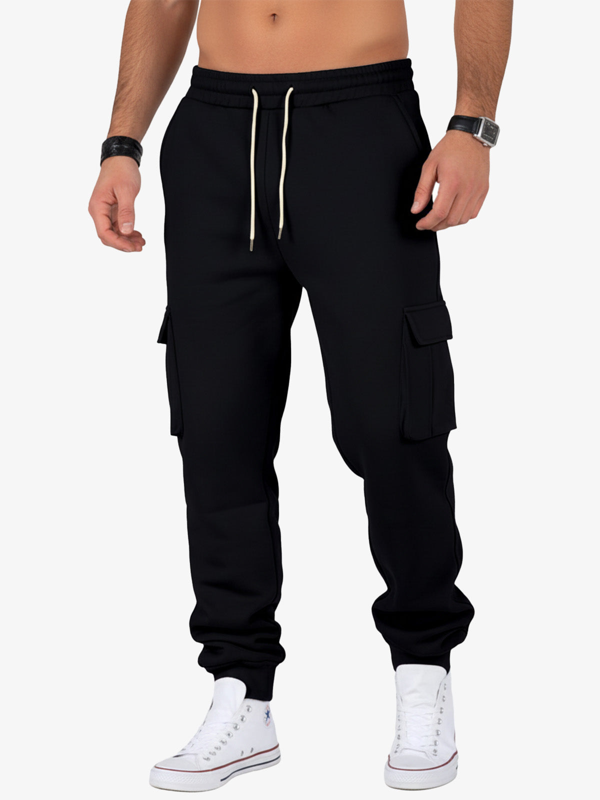 Relaxed Fit Cargo Jogger Pants for Men | Comfortable Cotton Blend | Casual Wear