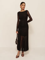 Sleeveless Pleated Maxi Dress for Women - High Waist Casual White Summer Dress