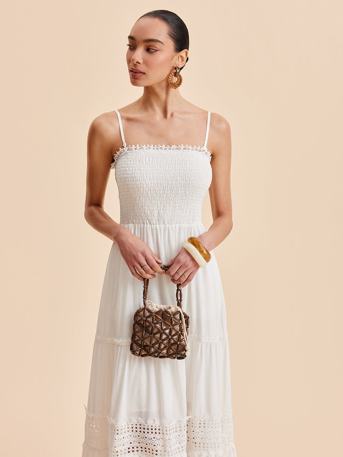 Sleeveless Maxi Dress with Detachable Strap - Casual Flowing Vacation Dress