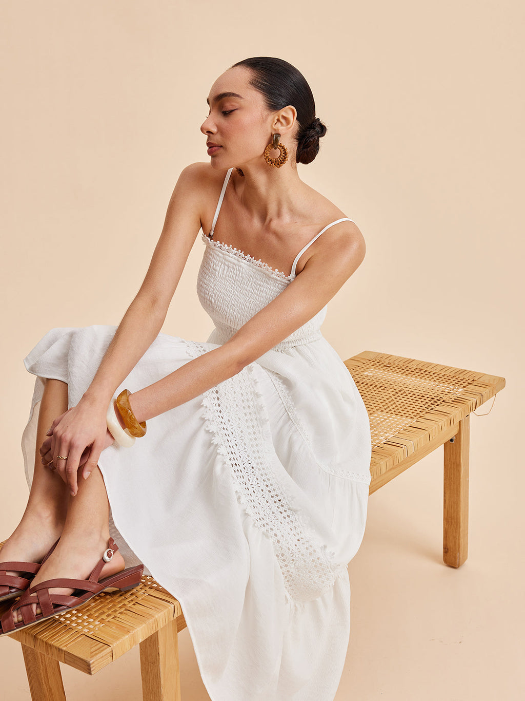 Sleeveless Maxi Dress with Detachable Strap - Casual Flowing Vacation Dress
